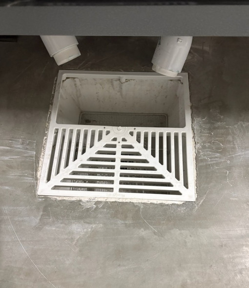 PVC Open-Half Grate Drain Cover 10 5/8" for Floor Sinks (FSG-1018-H)