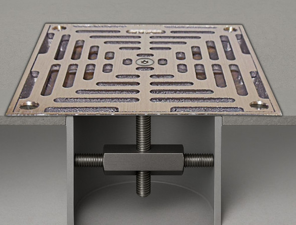 Josam 6" Square Drain Cover with Lock and Stop