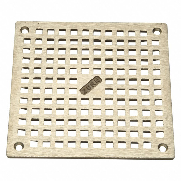 Zurn 7" x 7" Square Floor Drain Cover, Nickel (PN400-7S-GRID-W/SCR)