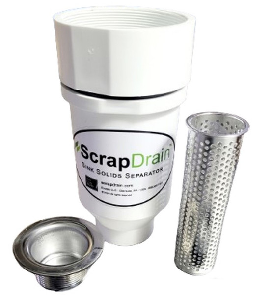 ScrapDrain™ Bar Sink Strainer – Capture Straws, Caps & Solids that go down the bar sink drain