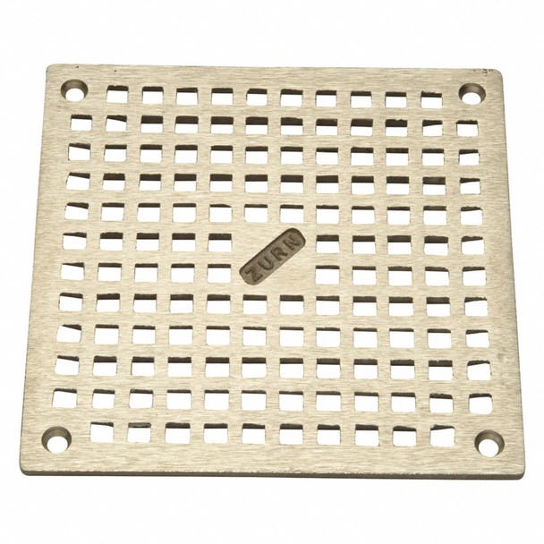Zurn 8" x 8" Square Floor Drain Cover, Nickel (PN400-8S-GRID-W/SCR)