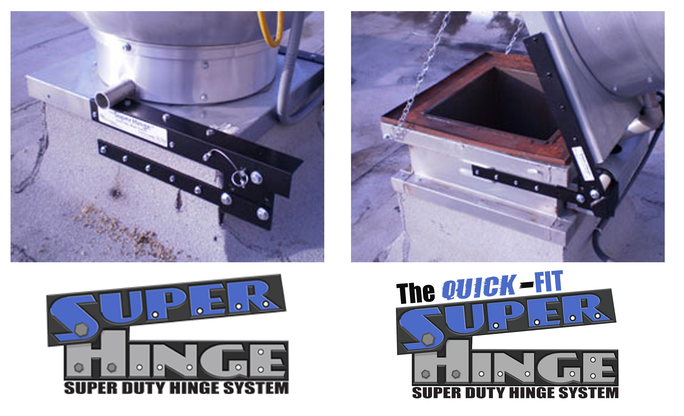 The Only Patented NFPA 96 Compliant Hinge:   The Super Hinge!