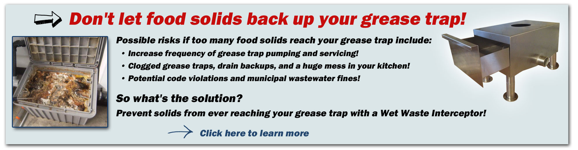 The Drain Strainer Compact - Prevent Grease Trap Pumping