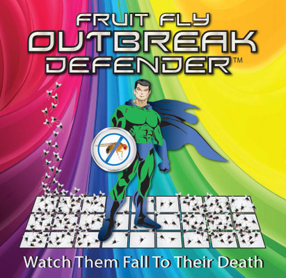 Outbreak Defender (Food-Safe Fruit Fly Control) Includes FOUR 16 oz bottles  plus heavy duty wide mist sprayer - Drain-Net Technologies