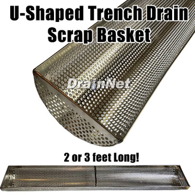 Trench Drain Strainer Insert with curved lip