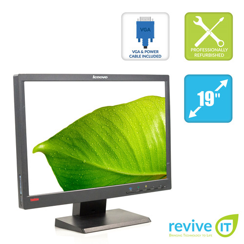 Lenovo ThinkVision L1951pwD 19" Widescreen 1440x900 16:10 LCD Monitor VGA DVI - Grade B Lenovo ThinkVision L1951pwD 19" Widescreen 1440x900 16:10 LCD Monitor VGA DVI - Grade B