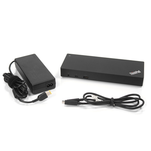 Lenovo ThinkPad Thunderbolt 3 Dock 40AC Docking Station SD20Q68232 03X7133 DBB9003L1 w/ USB-C Cable & 135w AC Adapter Lenovo ThinkPad Thunderbolt 3 Dock 40AC Docking Station SD20Q68232 03X7133 DBB9003L1 w/ USB-C Cable & 135w AC Adapter