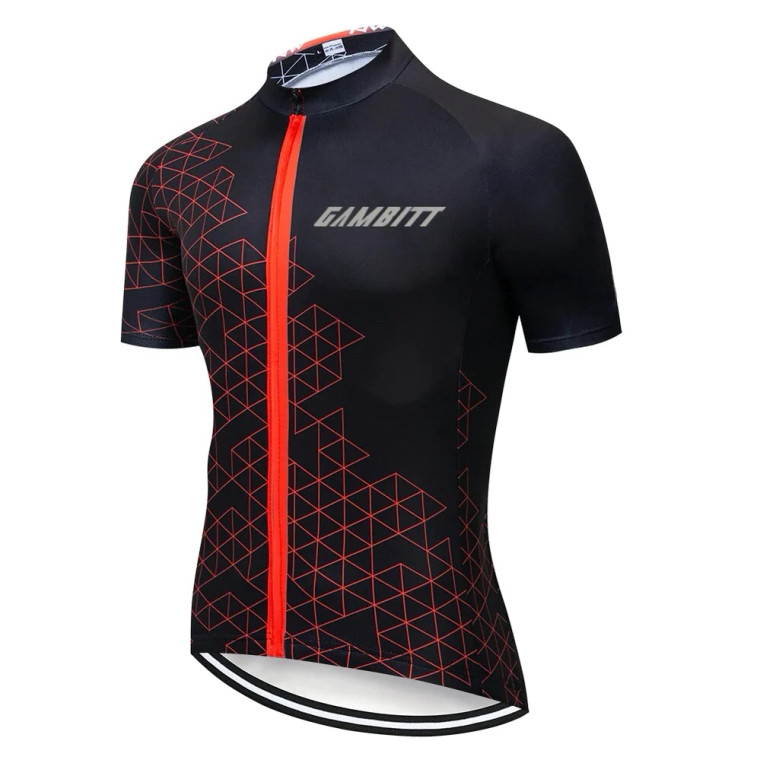 GAMBITT CRUISER MENS CYCLING JERSEY (BLACK ORANGE PATHWIRE)