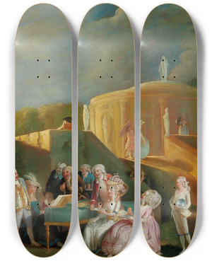 Triptych art skateboard deck of French School The Concert by French School (16-19-)