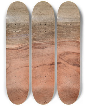 Triptych art skateboard deck of Magnus Enckell Seaside View by Magnus Enckell (1870-1925)