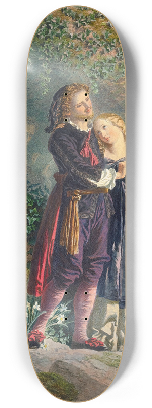 Henry Anelay - Ferdinand And Miranda, From the Tempest 8.25 inch art skate deck