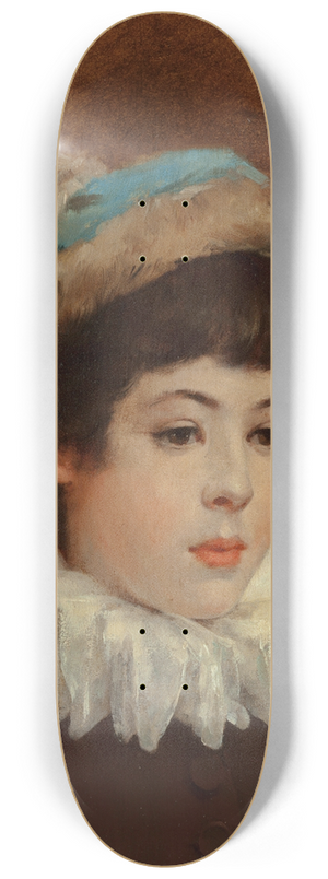 Henry Bacon - Portrait of a young girl 8.25 inch art skate deck