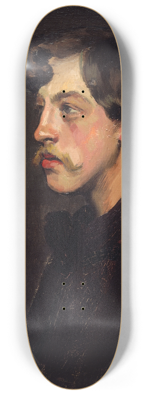 Henry Bataille - Portrait de Camille Mauclair (1872-1945), critique dart. 8.25 inch art skate deck