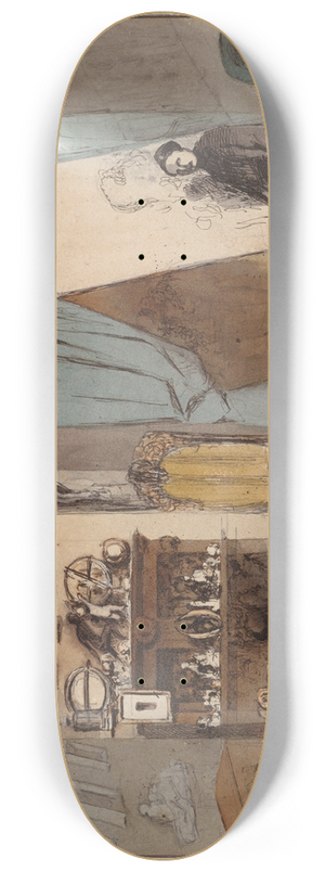 Henry Bonaventure Monnier - The Painters Studio 8.25 inch art skate deck