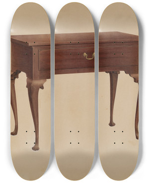 Triptych art skateboard deck of Isidore Sovensky Table by Isidore Sovensky