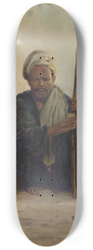 HenryBrokman - Louxor, arabe tenant un bton assis dans une rue 8.25 inch art skate deck