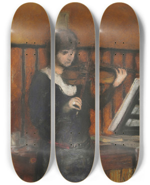 Triptych art skateboard deck of Douard Vuillard Madame Fried by douard Vuillard (1868-1940)