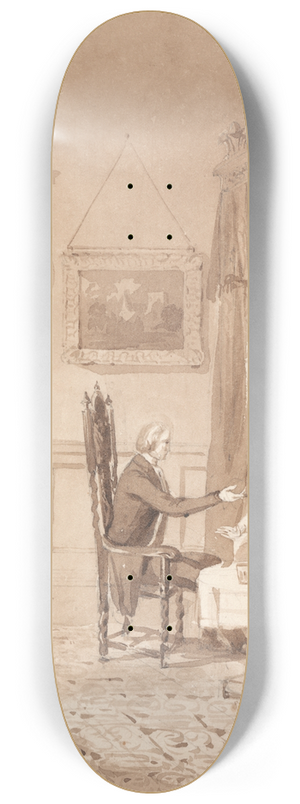 Henry Dawe - The Life of a Nobleman: Scene the Ninth  The Sick Room 8.25 inch art skate deck