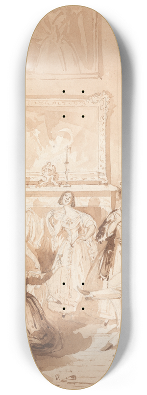 Henry Dawe - The Life of a Nobleman: Scene the Third  The Night House 8.25 inch art skate deck