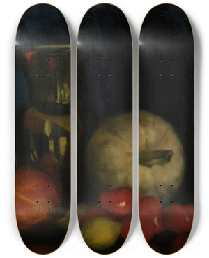 Triptych art skateboard deck of Mina Arndt Decorative Group by Mina Arndt (1885-1926)