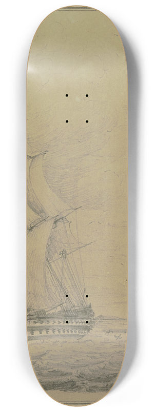 Henry Fortescue - Sailing boat on the ocean 8.25 inch art skate deck