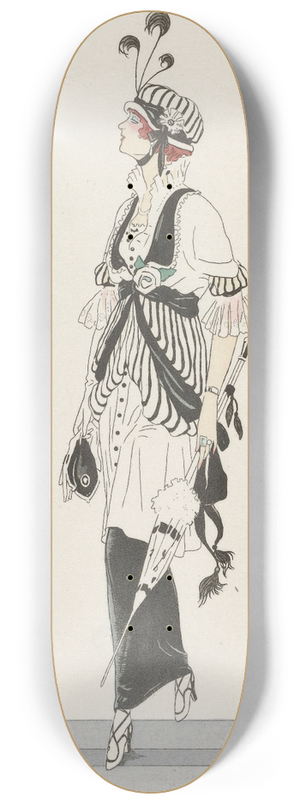 Henry Fournier - Journal des Dames et des Modes; the Fashion Illustrators 8.25 inch art skate deck