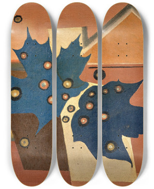 Triptych art skateboard deck of Albert Eugene Gallatin Lenox by Albert Eugene Gallatin