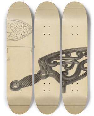 Triptych art skateboard deck of Filippo Porreca Flat Iron Holder_2 by Filippo Porreca