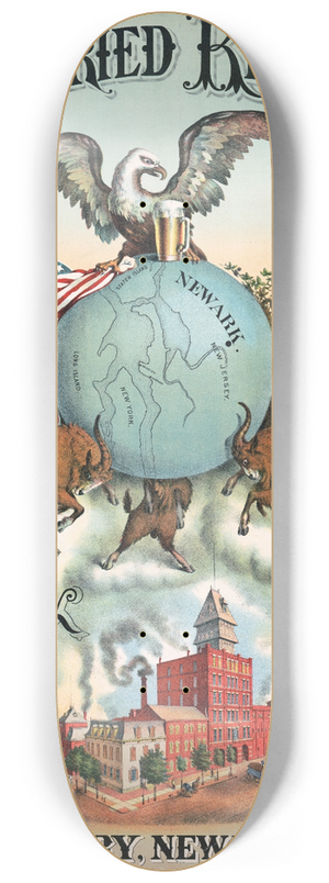 Henry Jerome Schile - Gotfried Kruger brewery, Newark, N.J., Bock beer 8.25 inch art skate deck