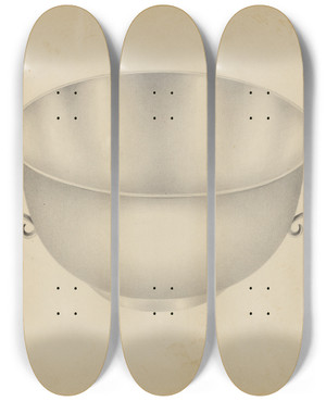 Triptych art skateboard deck of Amelia Tuccio Silver Bowl_4 by Amelia Tuccio (20-)