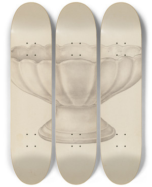 Triptych art skateboard deck of Bena Mayer Compote by Bena Mayer