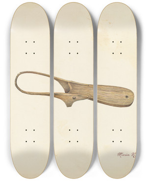 Triptych art skateboard deck of Marius Hansen Bootjack_2 by Marius Hansen