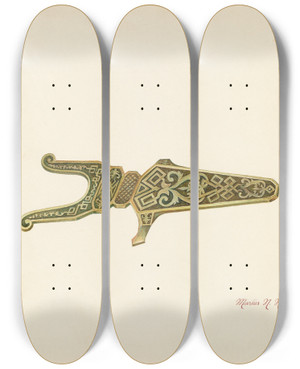 Triptych art skateboard deck of Marius Hansen Bootjack_4 by Marius Hansen