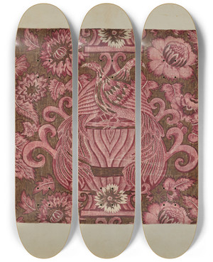 Triptych art skateboard deck of Joseph Lubrano Printed Cotton_1 by Joseph Lubrano