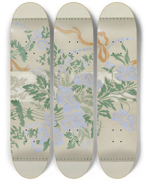 Triptych art skateboard deck of Nicholas Acampora Wallpaper by Nicholas Acampora
