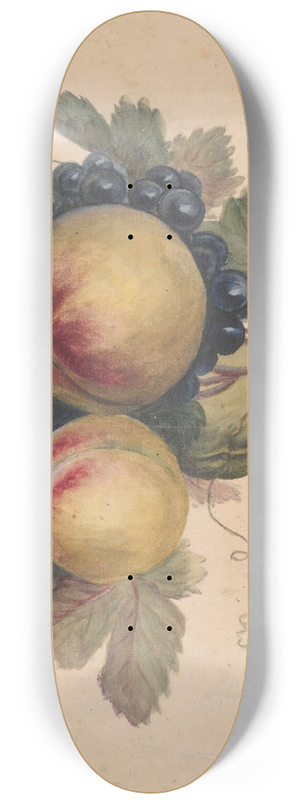 Henryka Beyer - Peaches and grapes 8.25 inch art skate deck