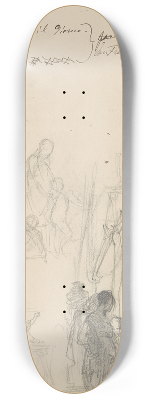 Henryk Siemiradzki - lune szkice, m.in. postaci z amorkiem, postaci na rusztowaniach 8.25 inch art skate deck Henryk Siemiradzki - lune szkice, m.in. postaci z amorkiem, postaci na rusztowaniach 8.25 inch art skate deck
