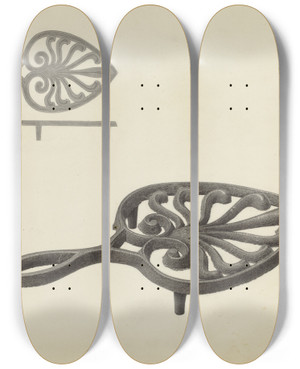 Triptych art skateboard deck of Julius Bellamy Flat Iron Holder_2 by Julius Bellamy