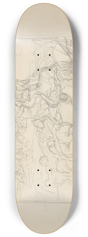 Henryk Siemiradzki - szkic do obrazu Stypa wojownikw wiatosawa po bitwie pod Dorostoem w r. 781 z roku 1884 8.25 inch art skate deck