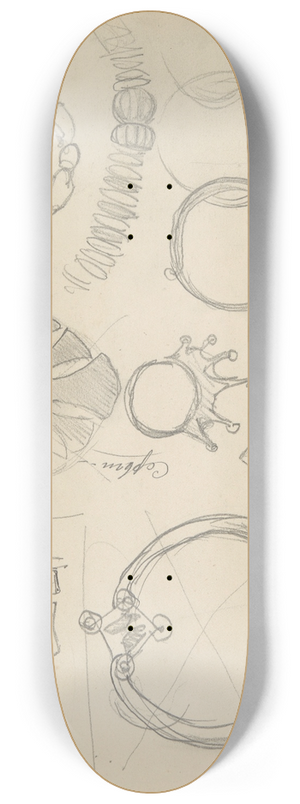 Henryk Siemiradzki - szkice ozdb oraz broni do obrazu Pogrzeb wodza Rusw 8.25 inch art skate deck Henryk Siemiradzki - szkice ozdb oraz broni do obrazu Pogrzeb wodza Rusw 8.25 inch art skate deck