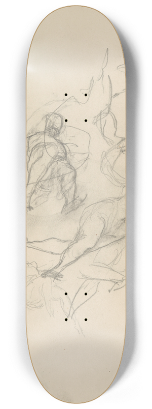 Henryk Siemiradzki - szkic postaci Andromedy oraz sylwetek z rydwanu zaprzonego w abdzie do plafonu Andromeda w paacu J. Neczajewa-Malcewa w Petersburgu 8.25 inch art skate deck