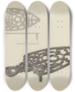 Triptych art skateboard deck of Charles Garjian Flat Iron Holder_2 by Charles Garjian