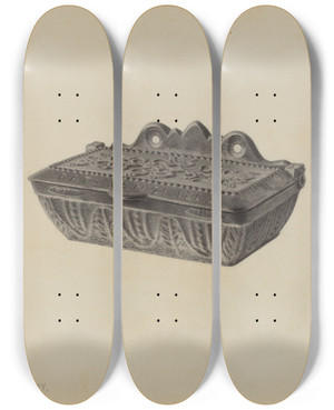 Triptych art skateboard deck of Julius Bellamy Match Safe_4 by Julius Bellamy