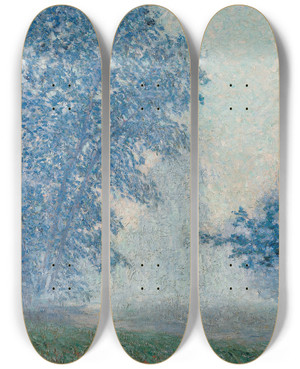 Triptych art skateboard deck of Francis Picabia Lever Du Soleil Dans La Brume Montigny by Francis Picabia (1879-1953)