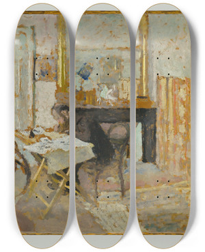 Triptych art skateboard deck of Douard Vuillard Kerxavier Roussel by douard Vuillard (1868-1940)