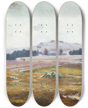 Triptych art skateboard deck of Frantiek Kavn Sugar Mood by Frantisek Kavan (1866-1841)