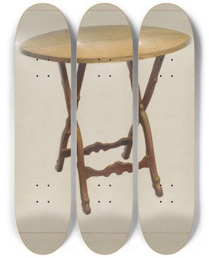 Triptych art skateboard deck of Vincent P Rosel Table by Vincent P Rosel