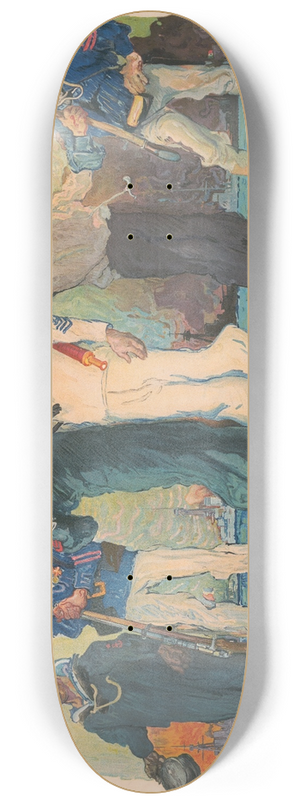 Henry Reuterdahl - All together! Enlist in the Navy 8.25 inch art skate deck