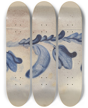 Triptych art skateboard deck of John Tarantino Crock_9 by John Tarantino (1935)