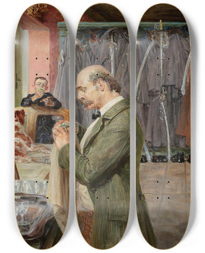 Triptych art skateboard deck of Jacek Malczewski My Life Central Section Of The Triptych by Jacek Malczewski (1854-1929)